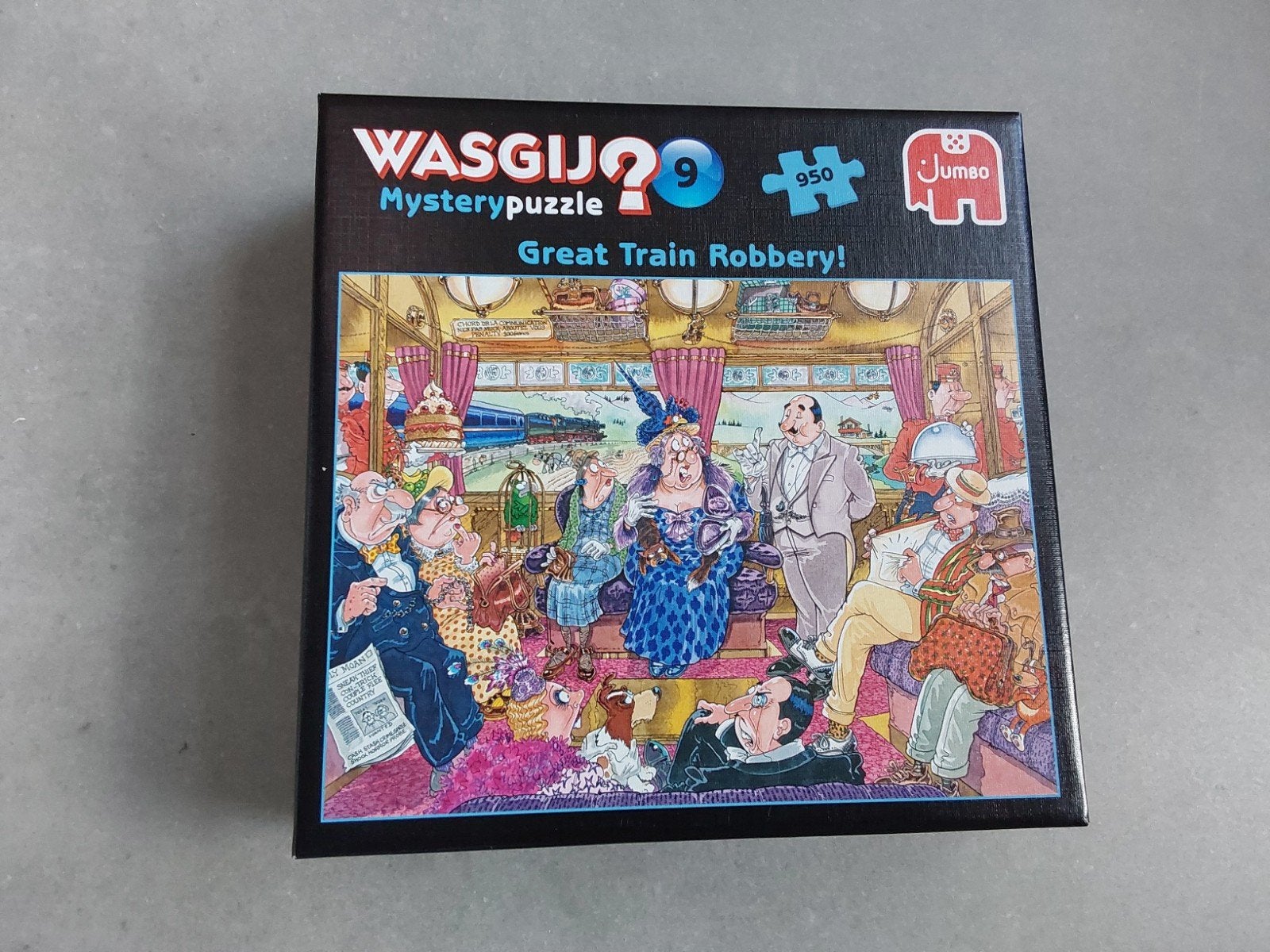Wasgij? 9 Mysterypuzzel: Great Train Robbery! 950 stukjes, Ophalen of Verzenden, 500 t/m 1500 stukjes, Zo goed als nieuw, Legpuzzel