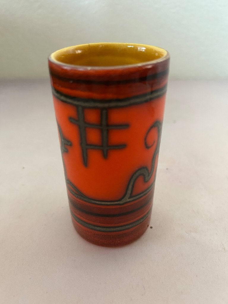 Vintage Flora Gouda vaasje Tokio model 930 oranje, Ophalen of Verzenden