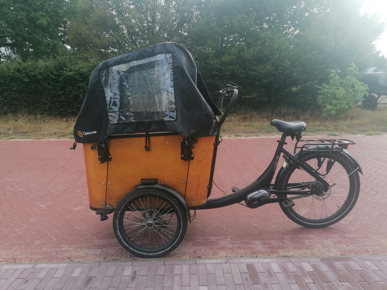 Elektrische Vogue Superior de Luxe Bakfiets met Huif, Gebruikt, Elektrisch, 2 kinderen, Schijfrem