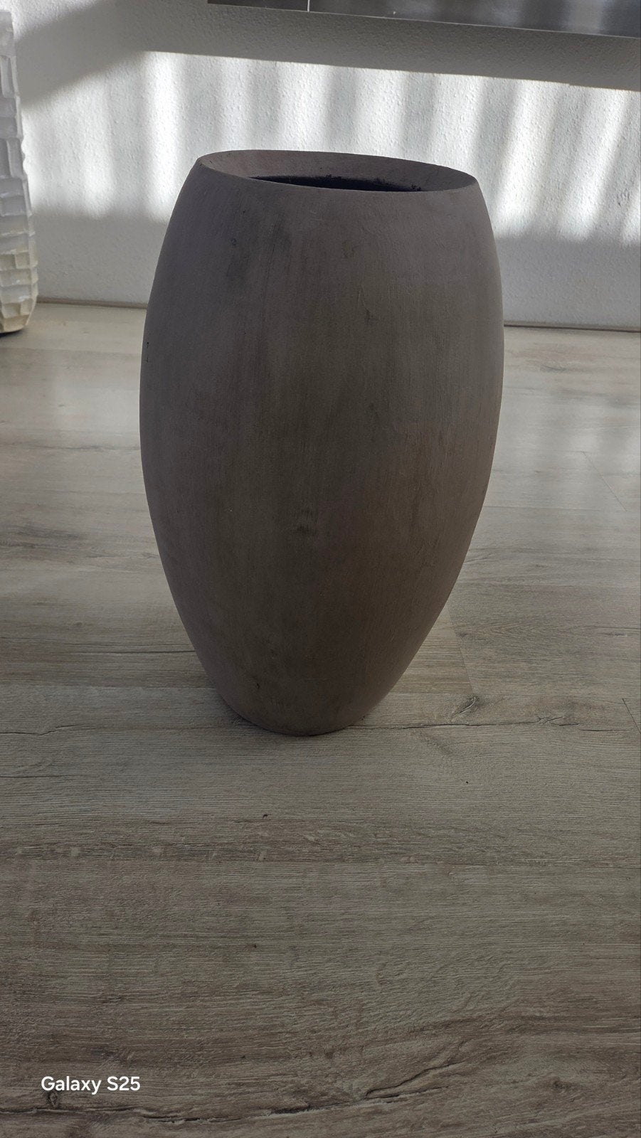 Hoge aardewerken bloempot – 48 cm hoog – stoer model, Ophalen, Minder dan 25 cm, Overige vormen, Aardewerk