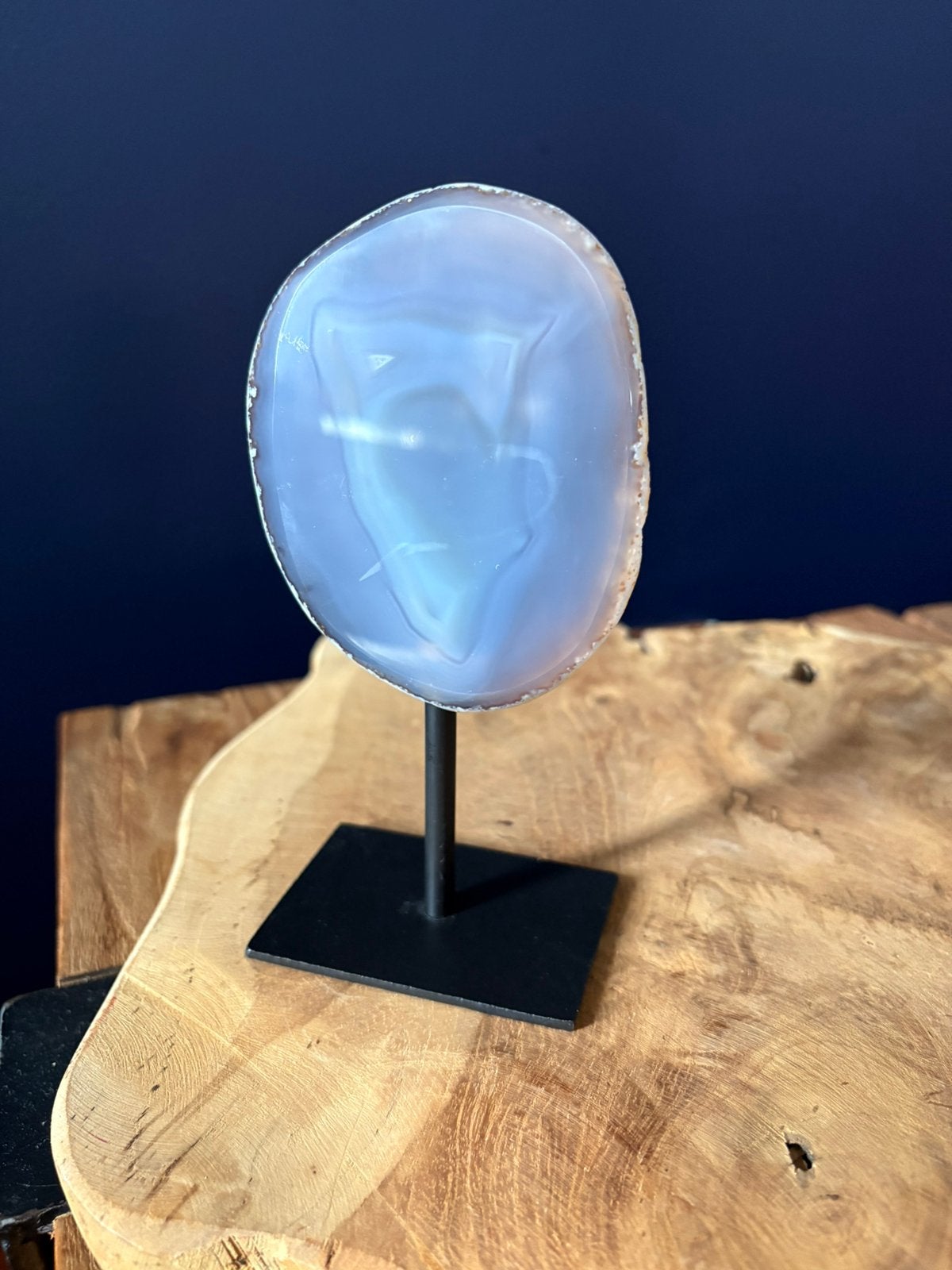 Agaat op standaard edelsteen mineraal edelstenen crystal, Ophalen of Verzenden, Mineraal
