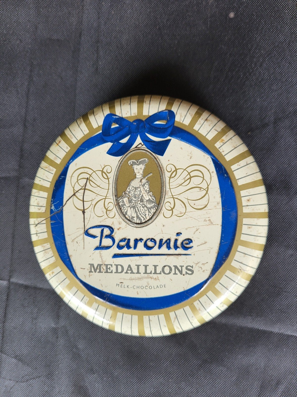 Mooi Droste chocolade blik - Baronie Medaillons, Verzamelen, Blikken, Ophalen of Verzenden