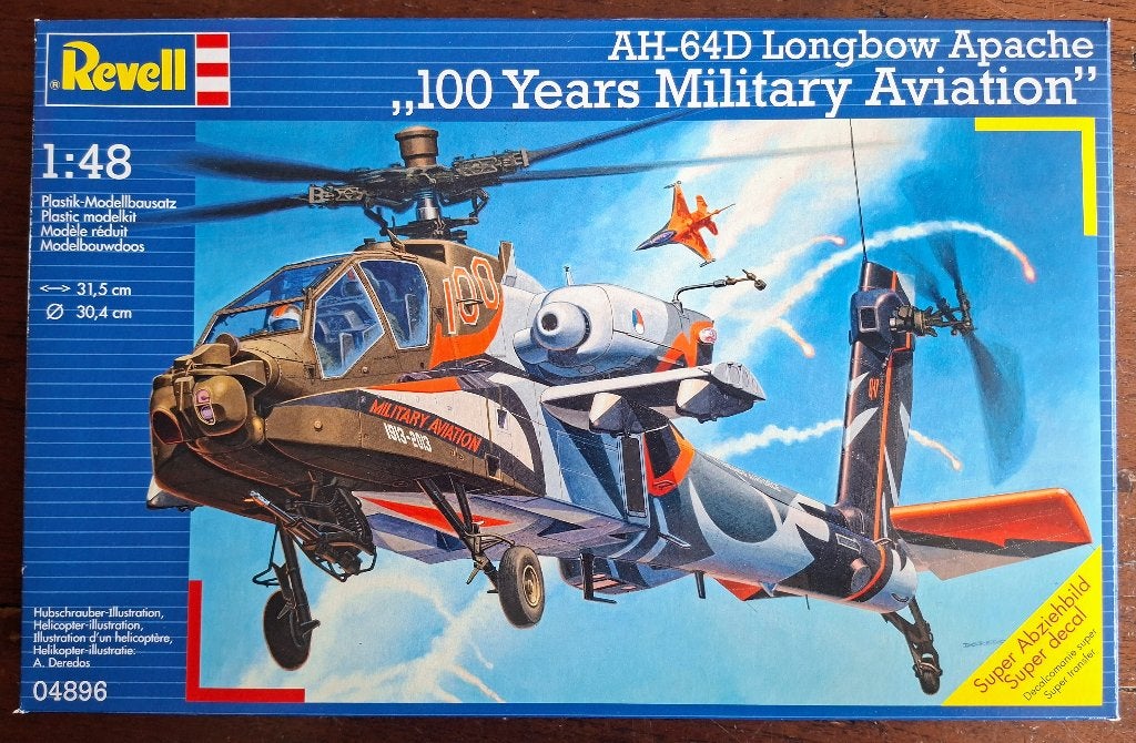 Revell AH-64D Longbow Apache 1:48 KLu 04896, Hobby en Vrije tijd, Modelbouw | Vliegtuigen en Helikopters, Nieuw, Ophalen of Verzenden