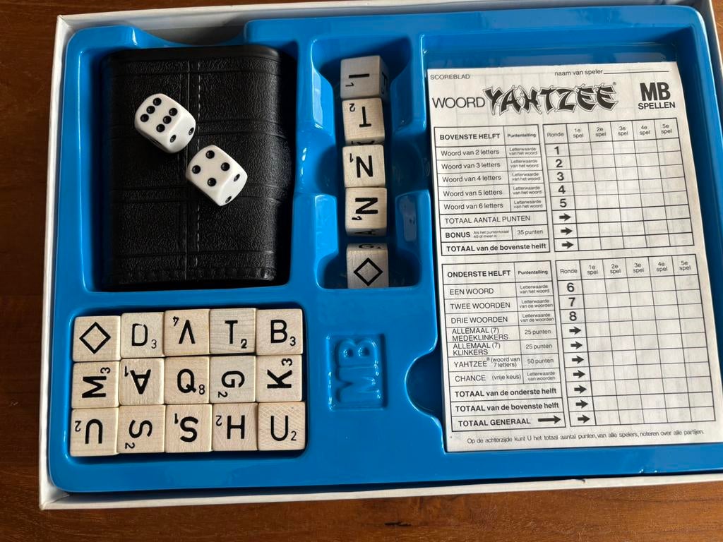 Woord Yahtzee van MB, Vijf spelers of meer, Ophalen of Verzenden, Gebruikt, MB