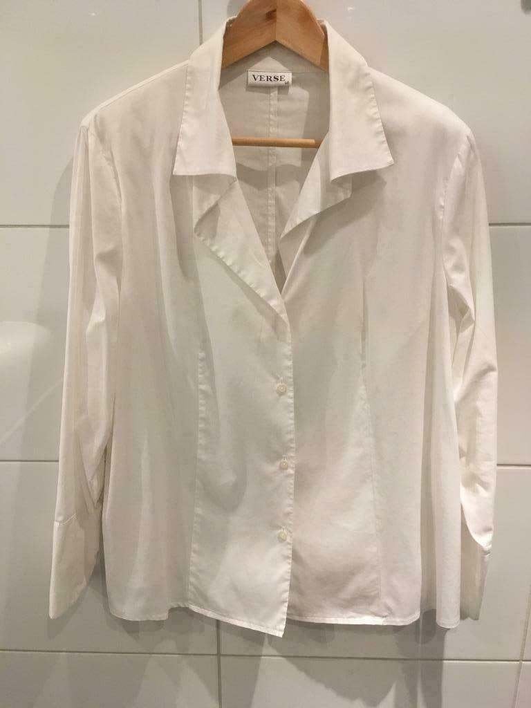 Verse blouse, wit/gebroken wit, maat 46, ongedragen, Wit, Maat 46/48 (XL) of groter, Ophalen of Verzenden, Zo goed als nieuw