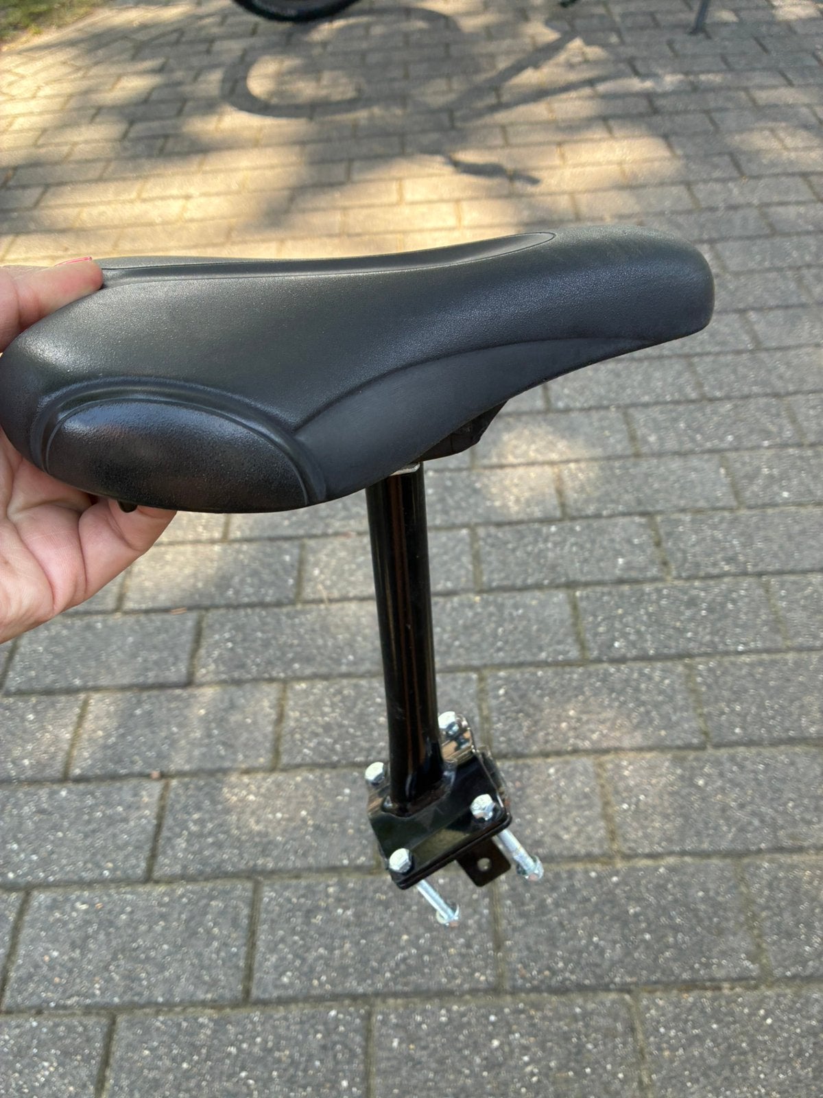 Zadeltje voor damesfiets, Ophalen, 22 t/m 36 kg, Voorzitje, Gebruikt