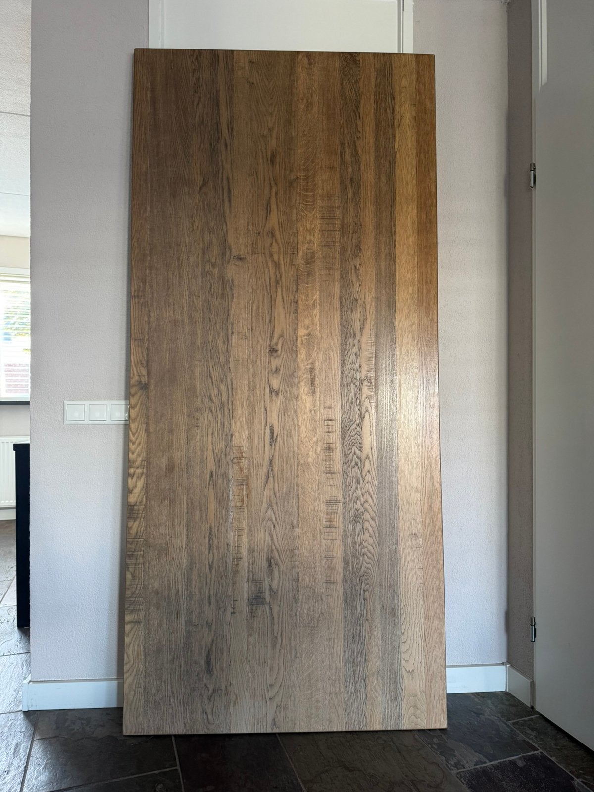 Massief eiken paneel | 220 x 100 cm, Doe-het-zelf en Verbouw, Ophalen, Zo goed als nieuw, Hout