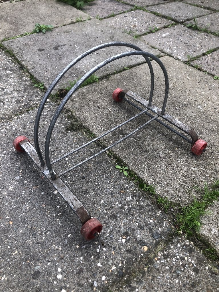 4 winkelstandaard etalagestandaard stand racefiets vintage, Gebruikt, Onbekend, Overige typen, Staal