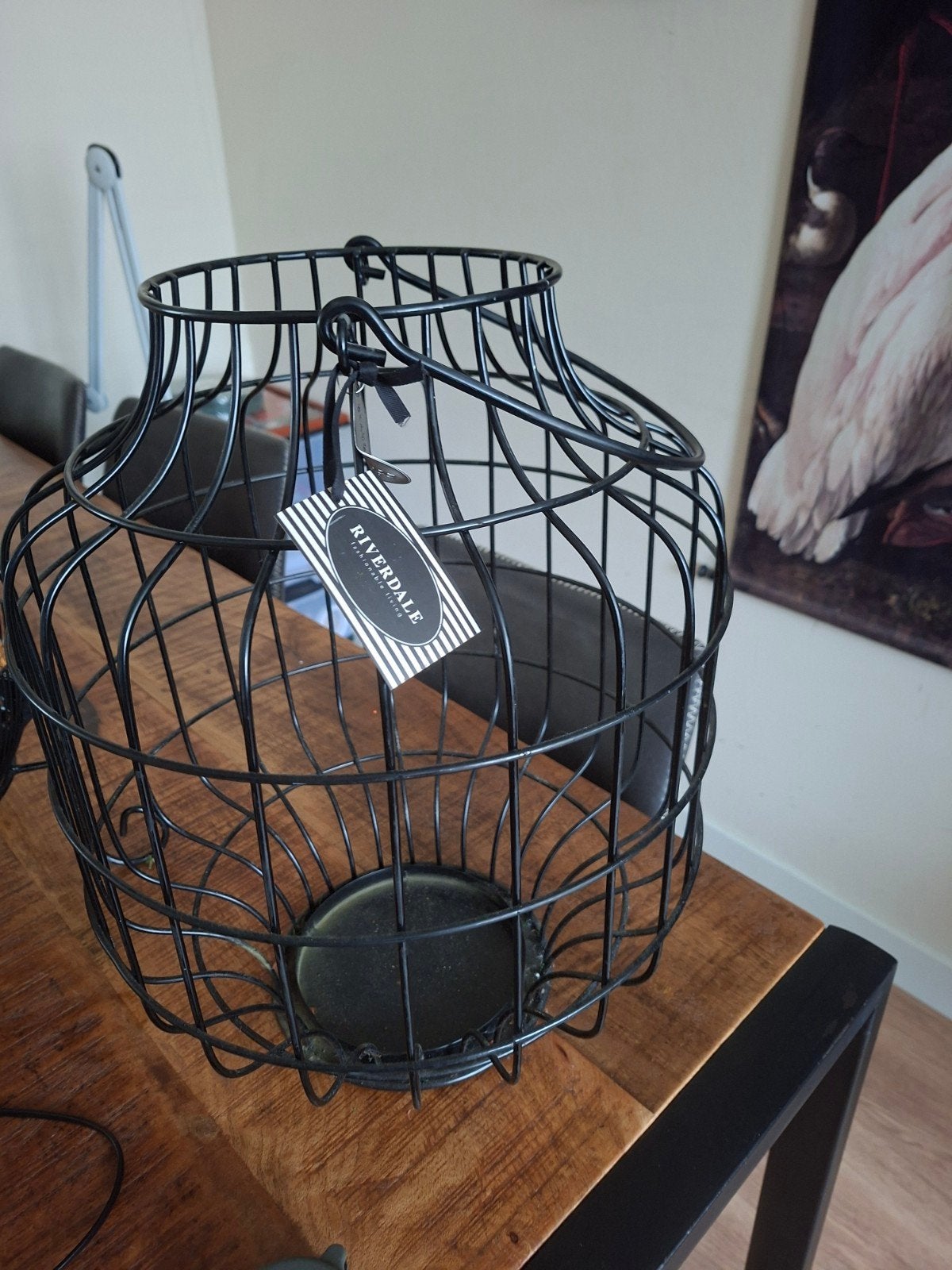 Grote riverdall mand, Huis en Inrichting, Woonaccessoires | Schalen en Manden, Ophalen, Rond, Riet