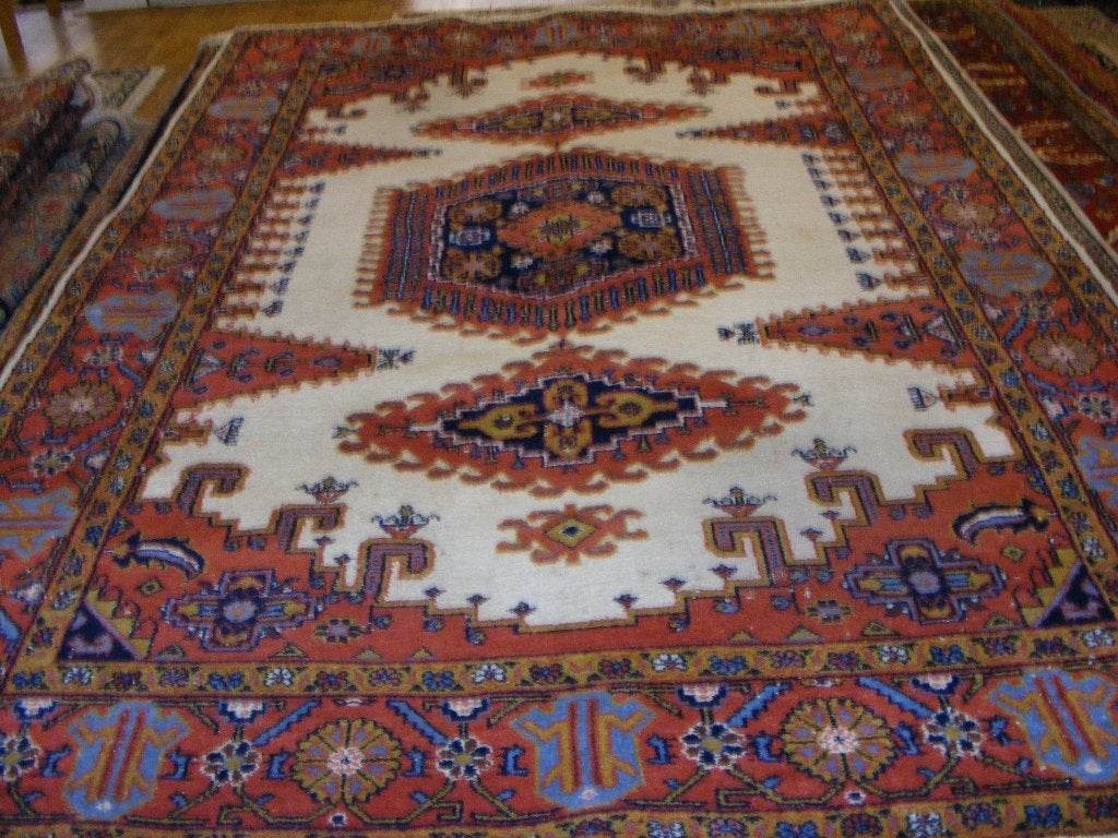 Handgeknoopt Perzisch  Tapijt  Wiss. Iran Maat: 202X2.93., Crème, Gebruikt, Verzenden, 150 tot 200 cm