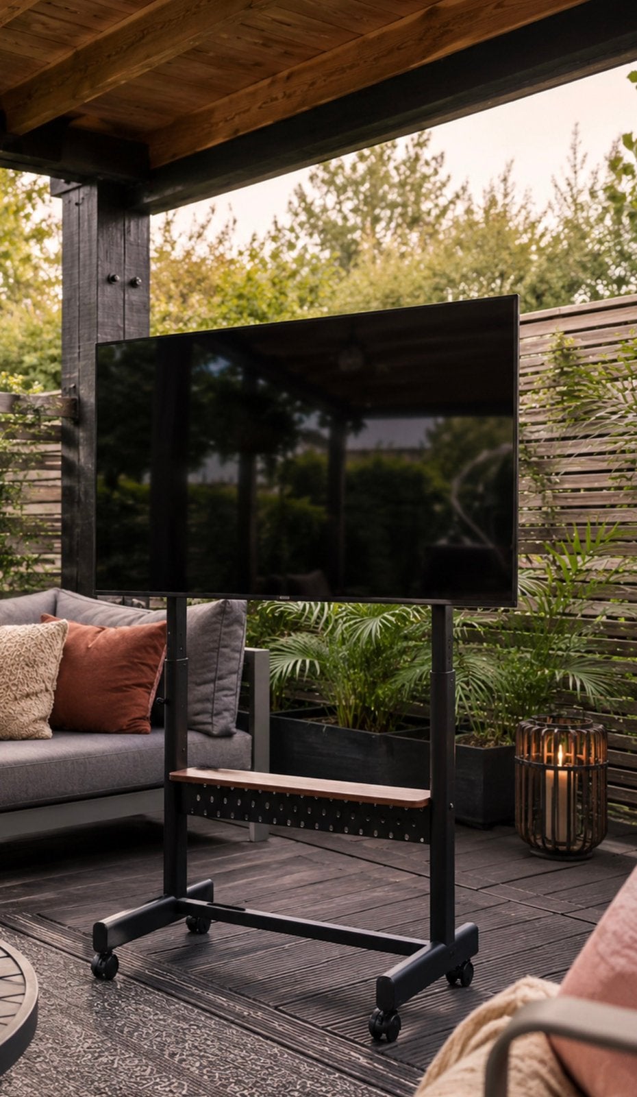 Verrijdbare TV Standaard met Plank - 65’’ tot 100’’ inch, Ophalen, Nieuw