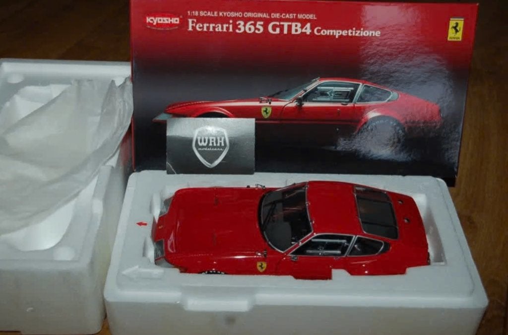 FERRARI 365 DAYTONA COMPETIZIONE rosso red Kyosho 1:18  WRH, Hobby en Vrije tijd, Modelauto's | 1:18, Verzenden, Zo goed als nieuw