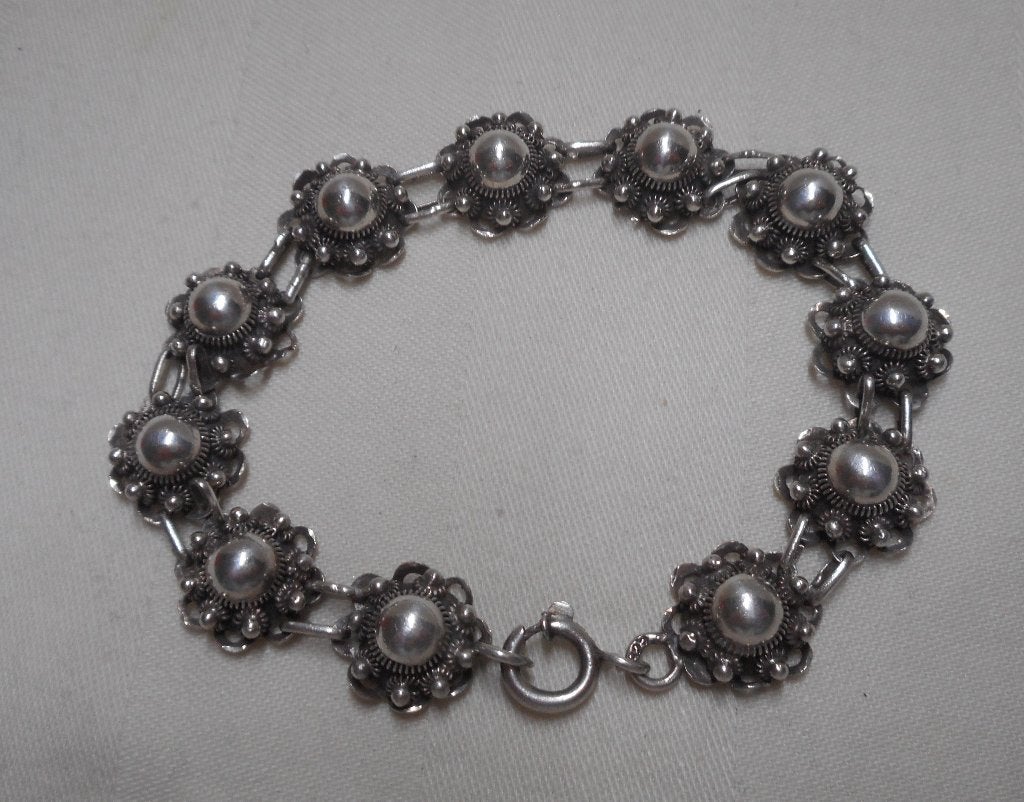 Prachtige zilveren Zeeuwse knoppen armband nr.1058, Sieraden, Tassen en Uiterlijk, Antieke sieraden, Verzenden, Zilver, Armband