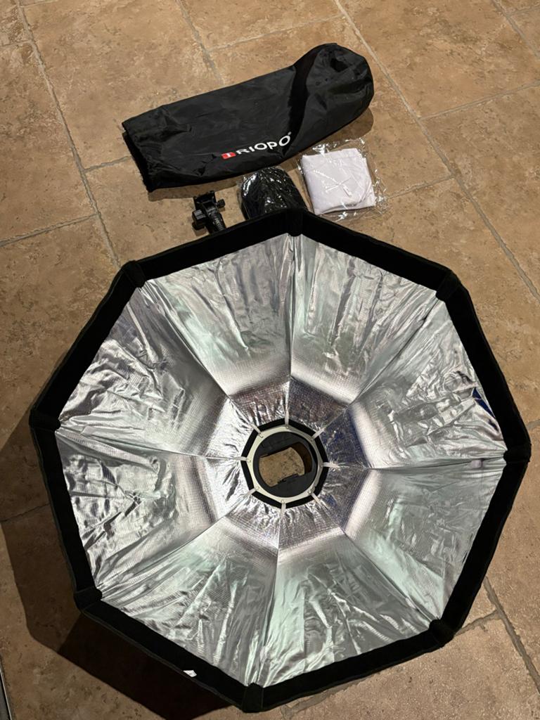 Triopo Octabox Softbox 90cm met Grid en Diffuser, Ophalen of Verzenden, Zo goed als nieuw, Statief of Scherm