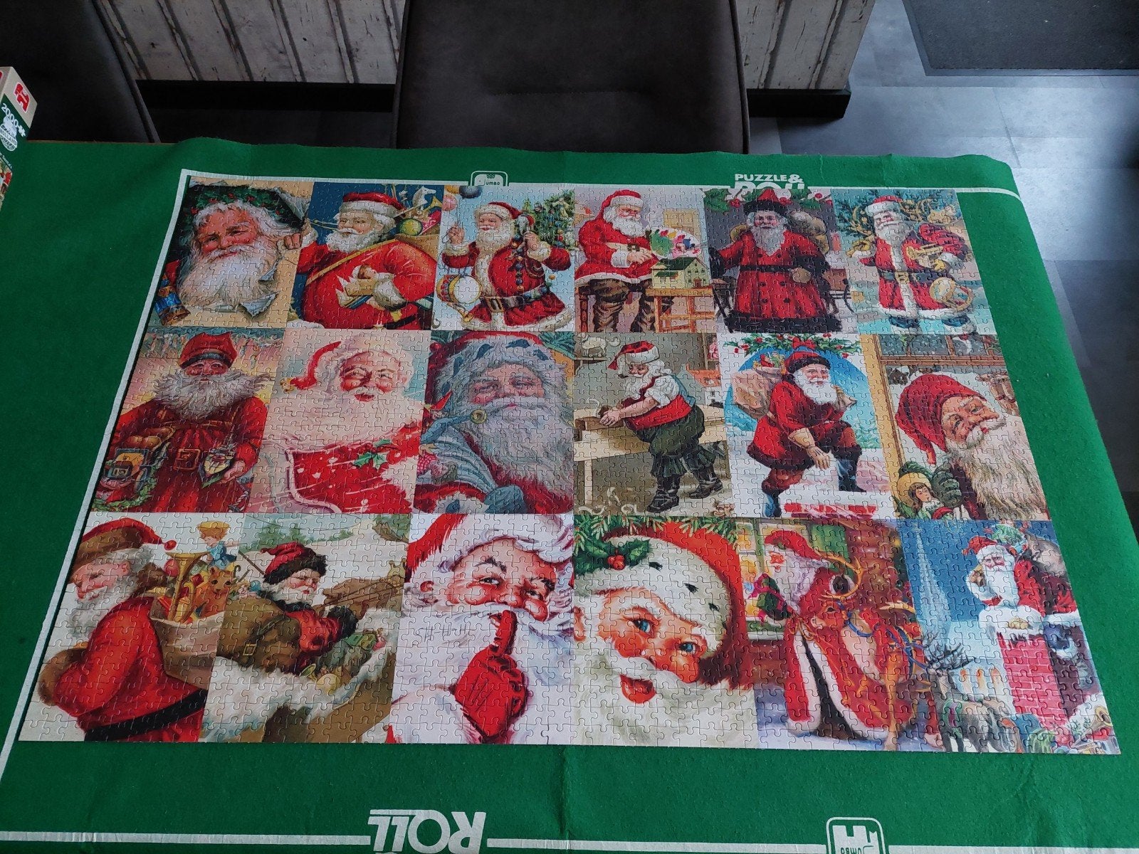 Jumbo kerst puzzel, Ophalen of Verzenden, Meer dan 1500 stukjes, Zo goed als nieuw, Legpuzzel
