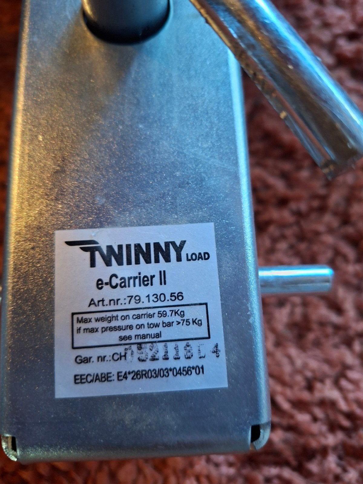 Twinny Load e-Carrier II Fietsendrager voor 2 E-bikes, Ophalen, Gebruikt, 2 fietsen, Trekhaakdrager