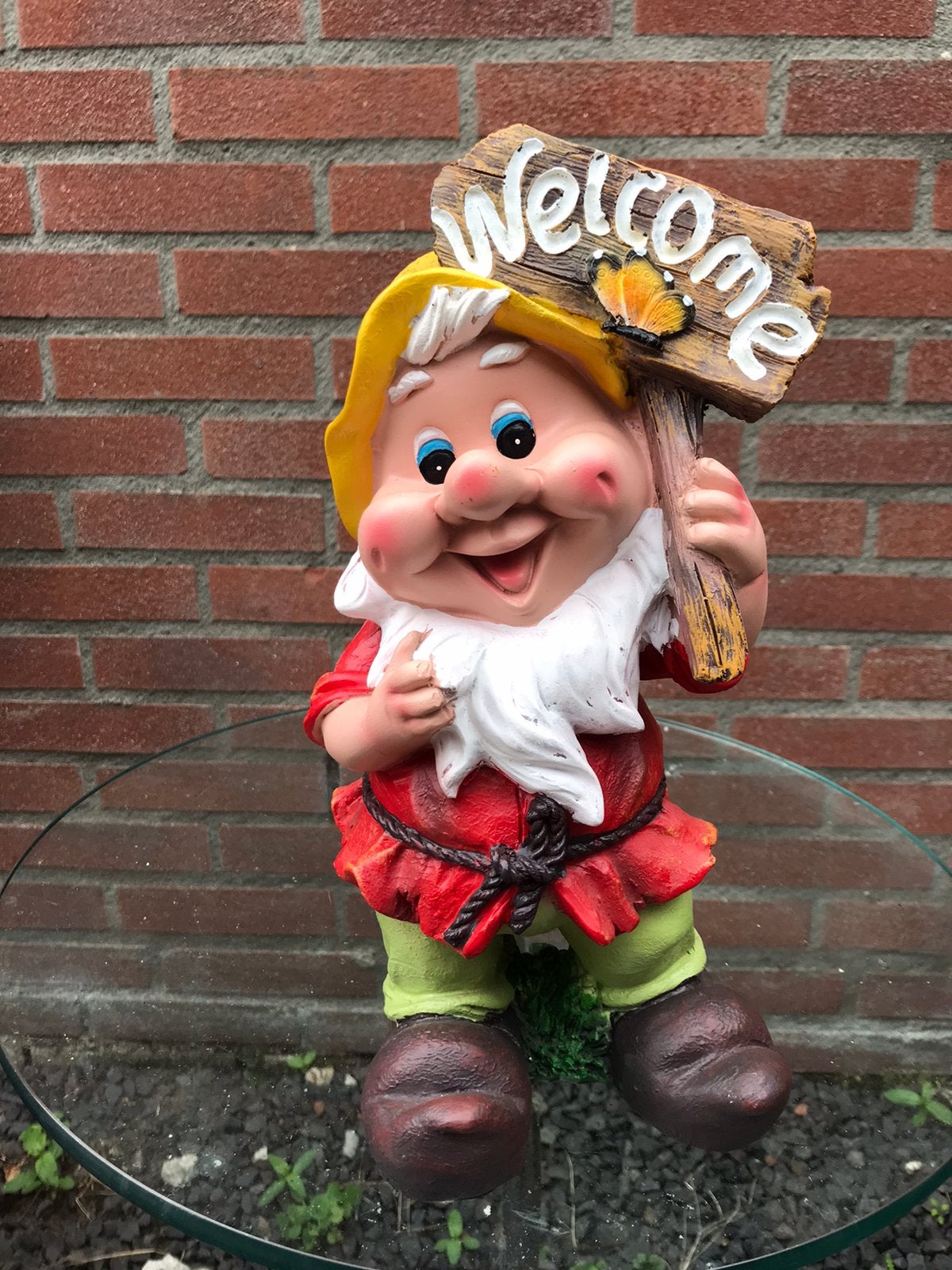Welcome tuinkabouter beeld, Verzamelen, Ophalen of Verzenden, Gebruikt, Fantasy