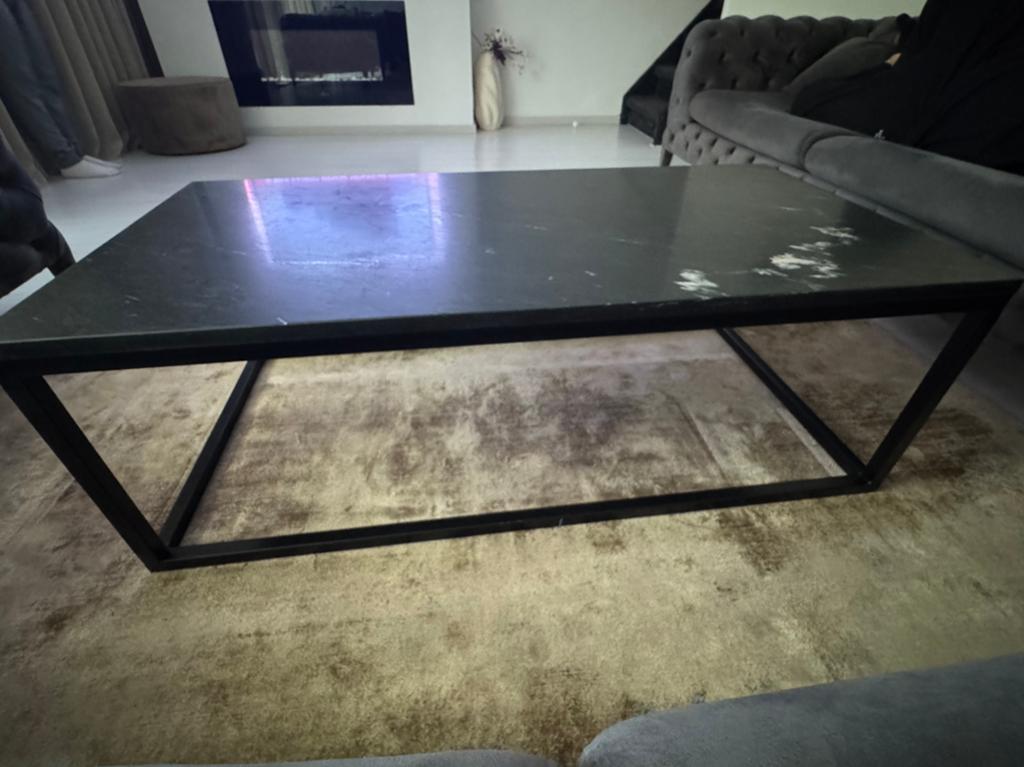 Marmeren Salontafel te Koop, Huis en Inrichting, Tafels | Salontafels, Ophalen, Rechthoekig, 100 tot 150 cm, 50 tot 100 cm