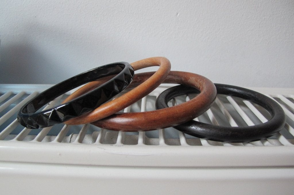 Wood bangles from (H&M), Ophalen of Verzenden, Zo goed als nieuw, Overige kleuren, Overige materialen