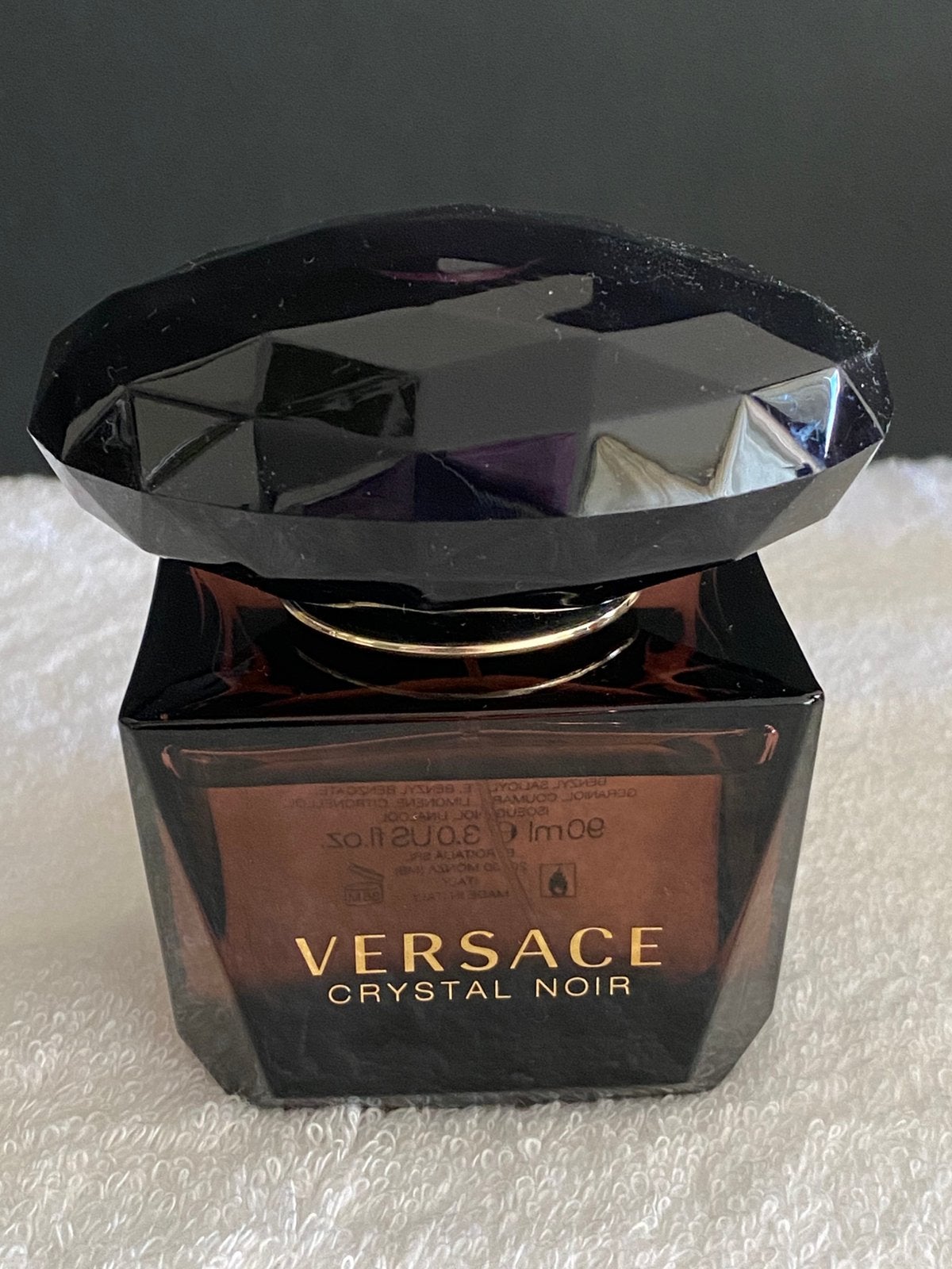 VERSACE CRYSTAL NOIR EAU DE TOILETTE  80 / 90 ML., Ophalen of Verzenden, Zo goed als nieuw