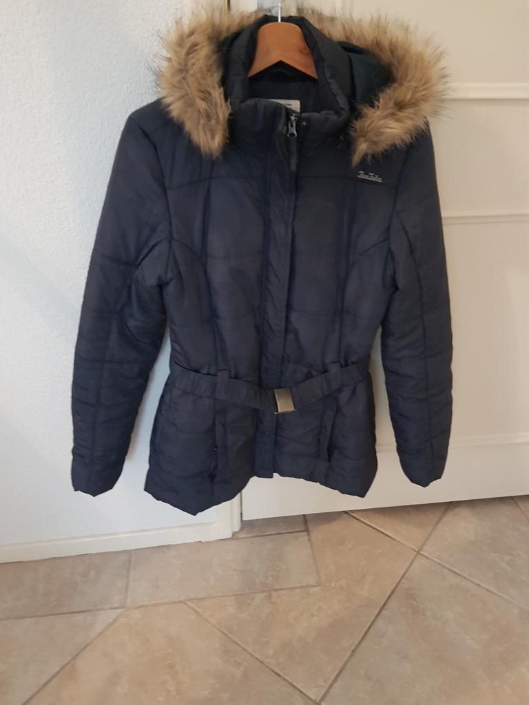 Tom tailor donkerblauwe winterjas mt M, Maat 38/40 (M), Blauw, Zo goed als nieuw, Tom Tailor