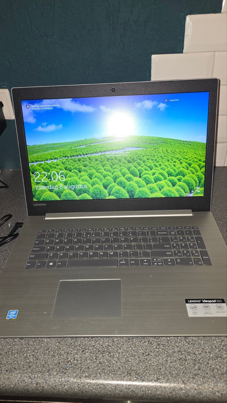 Lenovo IdeaPad 330 Laptop  Intel Pentium, 4GB RAM, 119GB SSD, Gebruikt, 2 tot 3 Ghz, Qwerty, 119 GB