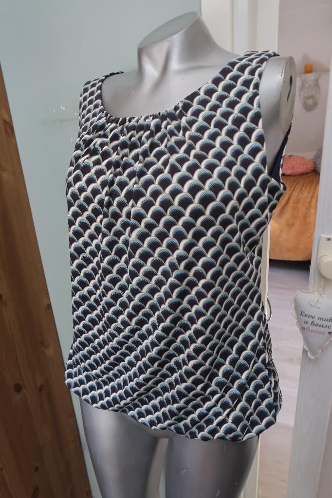 La Ligna prachtige blouson s/m blauw zwart wit, Maat 38/40 (M), Blauw, Ophalen of Verzenden, Zo goed als nieuw