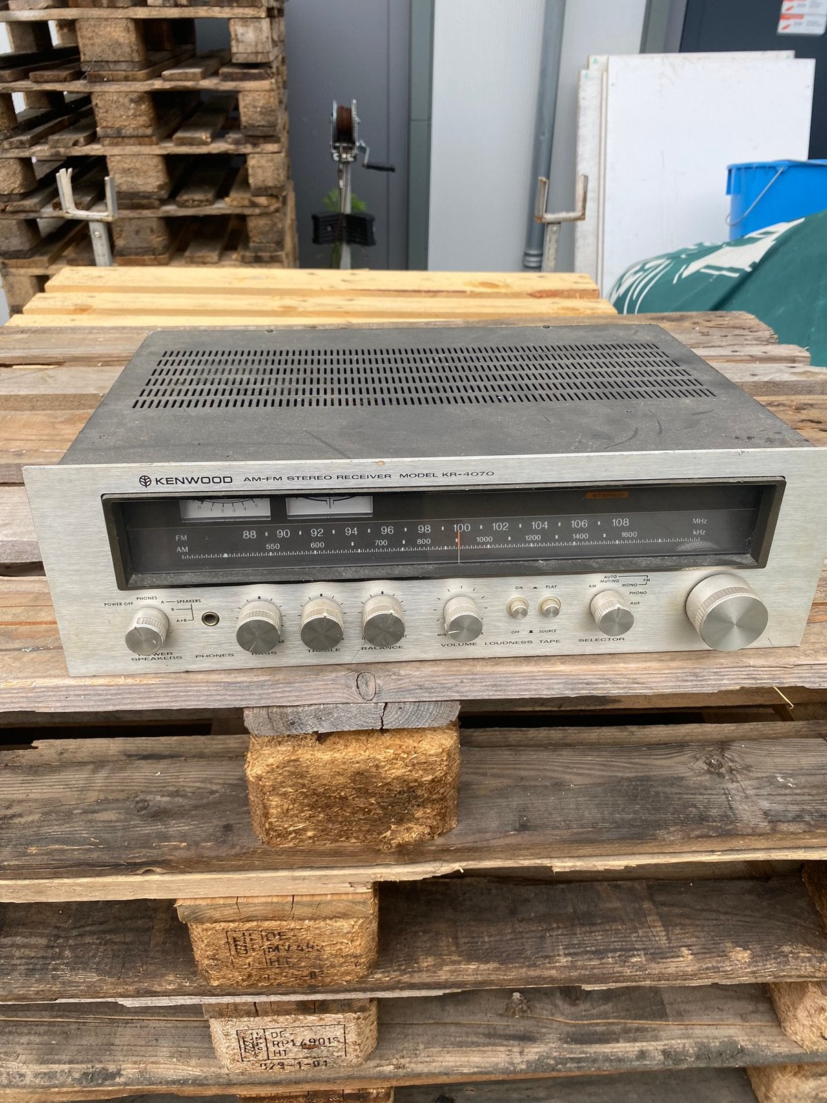 Kenwood kr-4070 receiver fm am versterker oude type vintage, Ophalen, Gebruikt, Minder dan 2 meter, Interlink-kabel