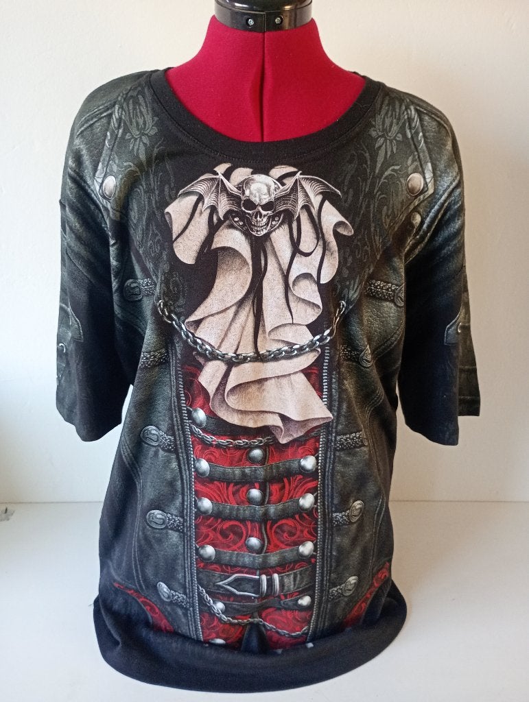 Spiral Direct Goth Wrap T-shirt maat L - in goede staat, Maat 52/54 (L), Zo goed als nieuw, Grote Voort 8-10, 8041 AM Zwolle, Netherlands