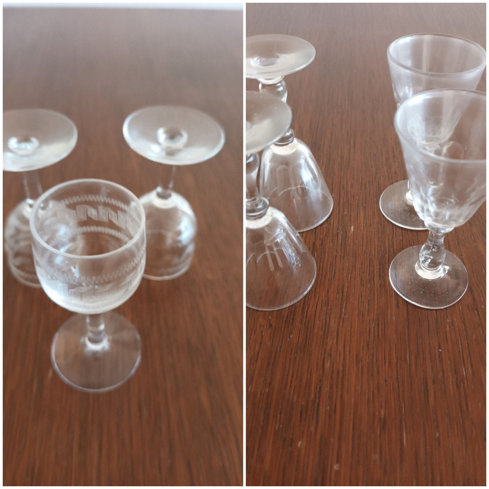 7 oude borrelglaasjes, Ophalen of Verzenden, Borrel- of Shotglas
