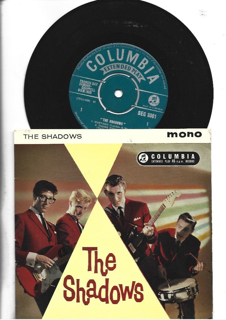THE SHADOWS EP SINGLE 7" THE SHADOWS 1961, Beschermende buitenhoes, 7 inch, Ophalen of Verzenden, Zo goed als nieuw