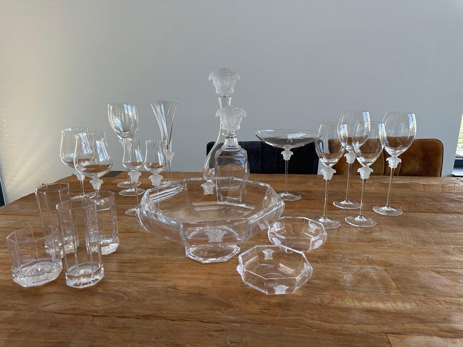 Exclusieve Versace Glaswerk Collectie, Huis en Inrichting, Glas of Glazen, Overige merken, Ophalen of Verzenden, Modern