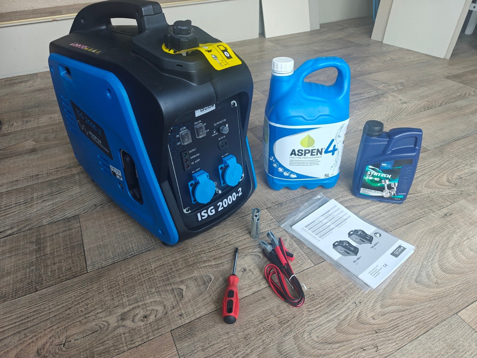 Güde ISG 2000-2 aggregaat 2000W, Ophalen, Zo goed als nieuw, Minder dan 5 kVA, Benzine