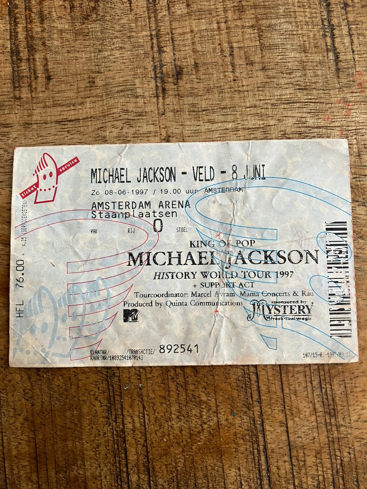 Michael Jackson concert ticket history worldtour 1996
