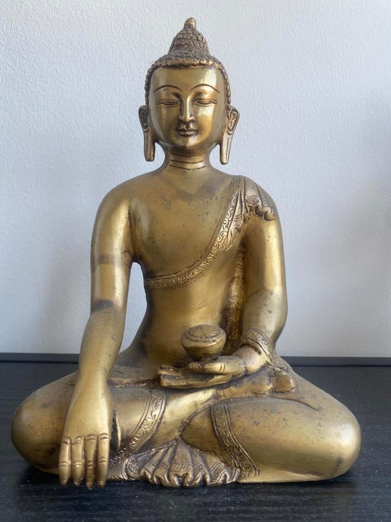 Buddha brons tibet 23cm, Ophalen of Verzenden