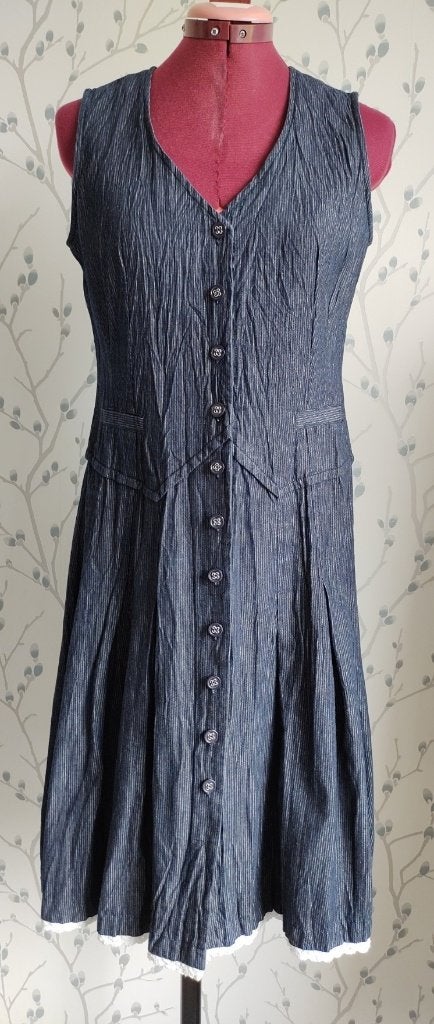 PASSPORT Slank afkledend Zomerjurkje maat 38, Kleding | Dames, Maat 38/40 (M), PASSPORT, Blauw, Ophalen of Verzenden