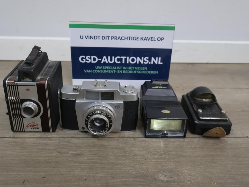 Vintage camera's met losse flitsers, Ophalen of Verzenden, Niet ingevuld, Niet ingevuld, Niet ingevuld