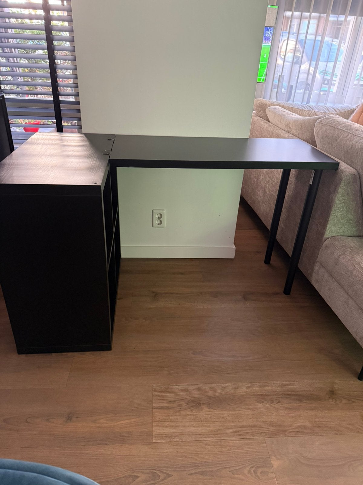 Ikea buro zwart zgan, Huis en Inrichting, Zwart, Hout, Hoekbureau, Zo goed als nieuw