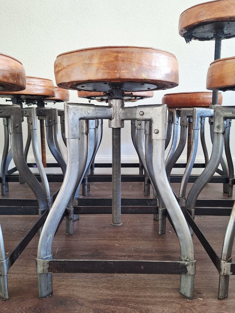 Industriële vintage draaikruk, Ophalen of Verzenden, In hoogte verstelbaar, Gebruikt, IJzer