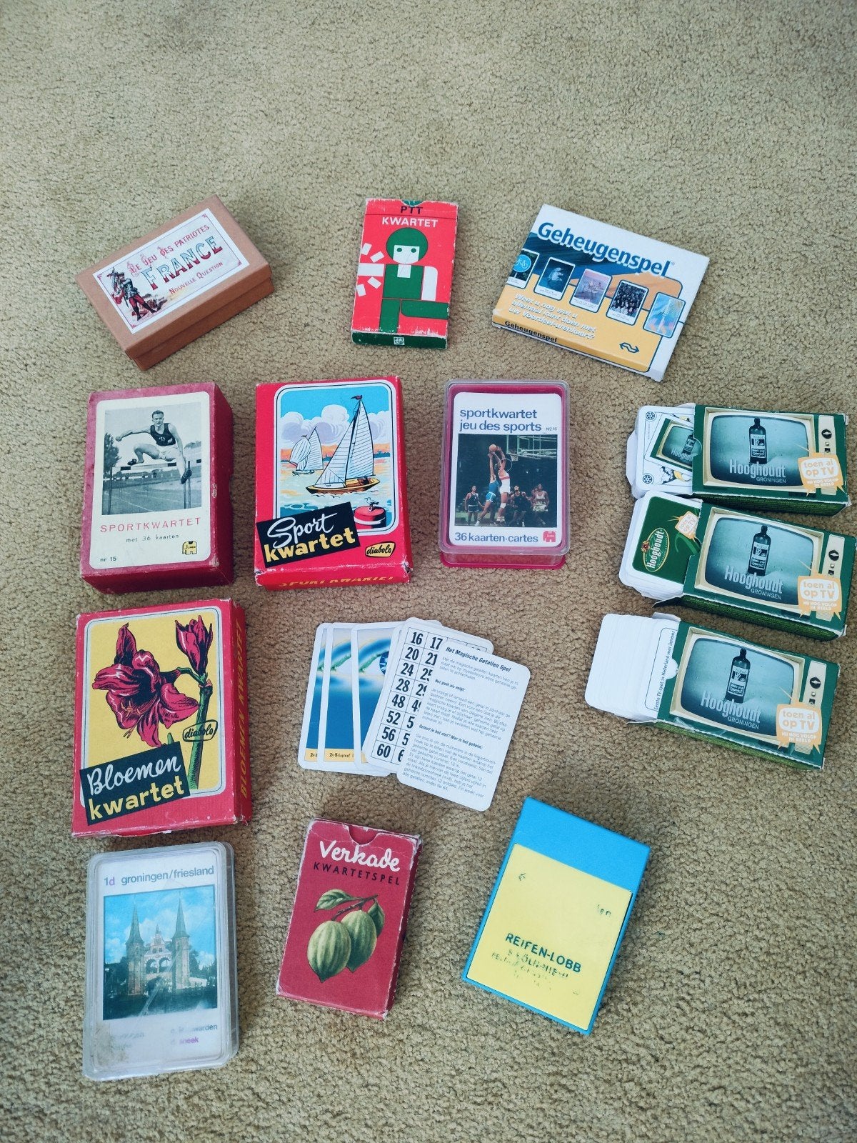 oude kwartetten, speelkaarten etc, Verzamelen, Ophalen of Verzenden, Gebruikt, Kwartet(ten)