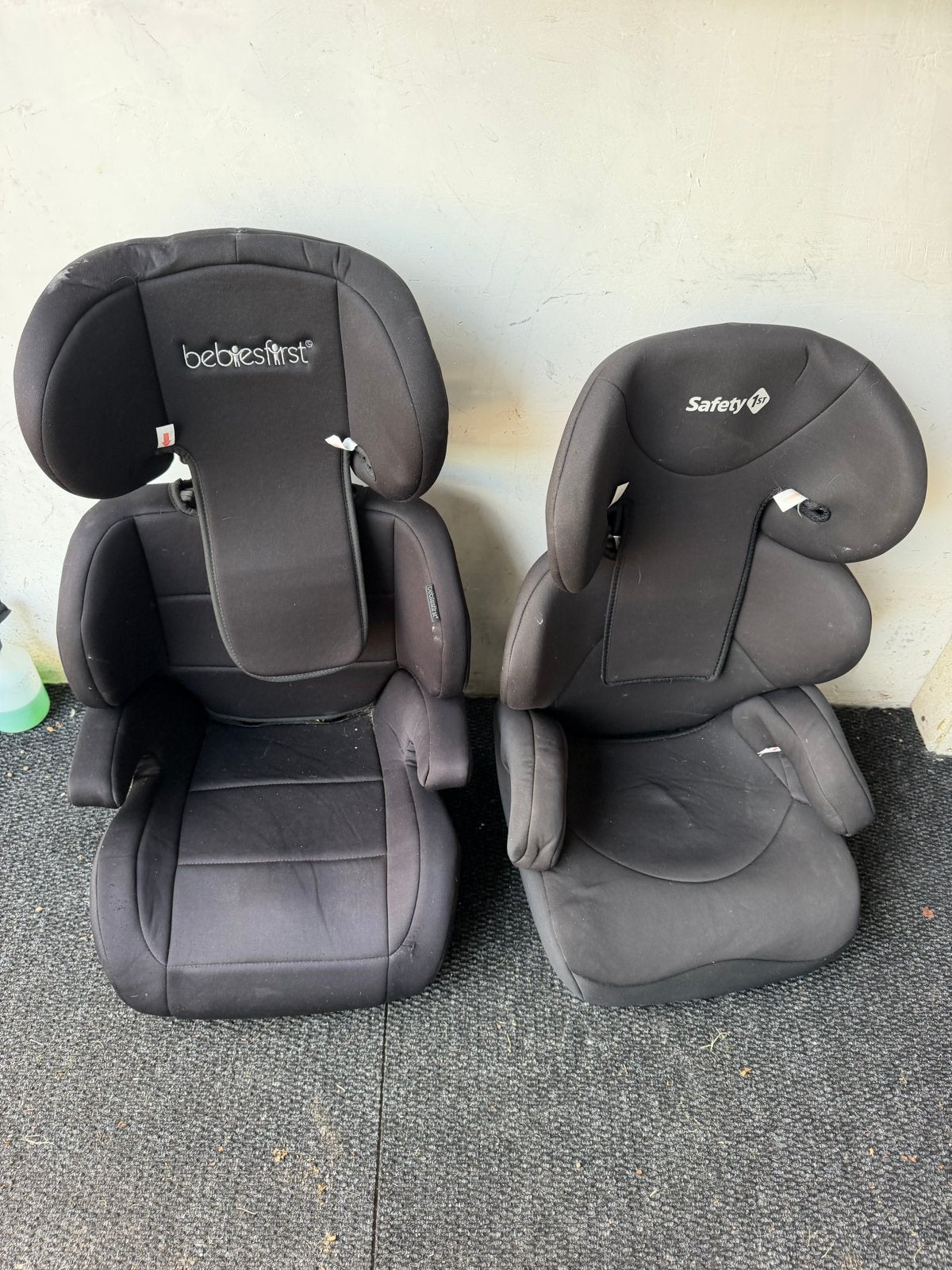 2x Autostoel: Bebies First & Safety 1st (15-36 kg), Kinderen en Baby's, 15 t/m 36 kg, Zijbescherming, Ophalen, Overige merken