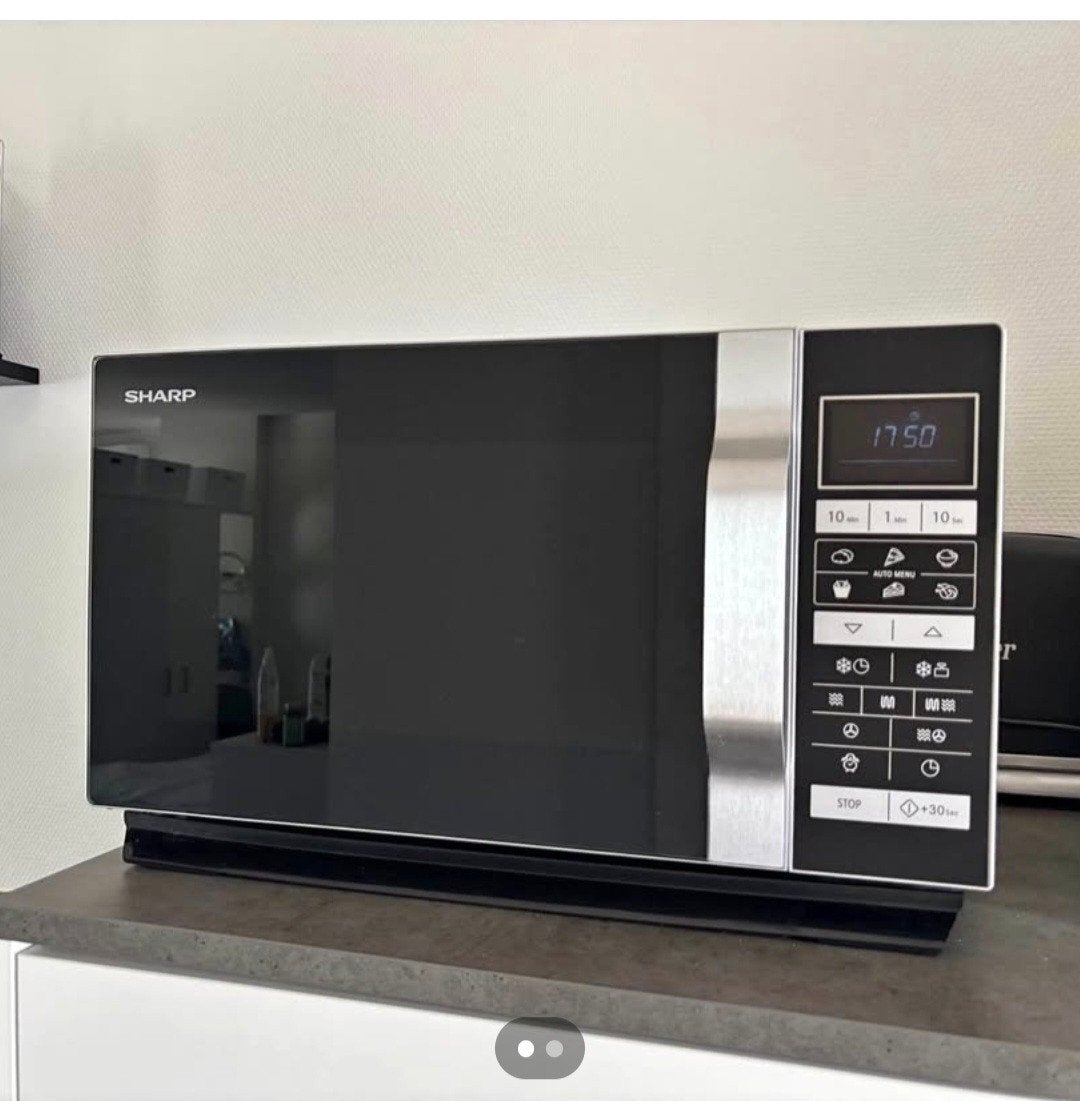 Sharp R860S Combi magnetron - ZGAN met Grillrek en bakplaat, Witgoed en Apparatuur, Magnetrons, Ophalen, Zo goed als nieuw