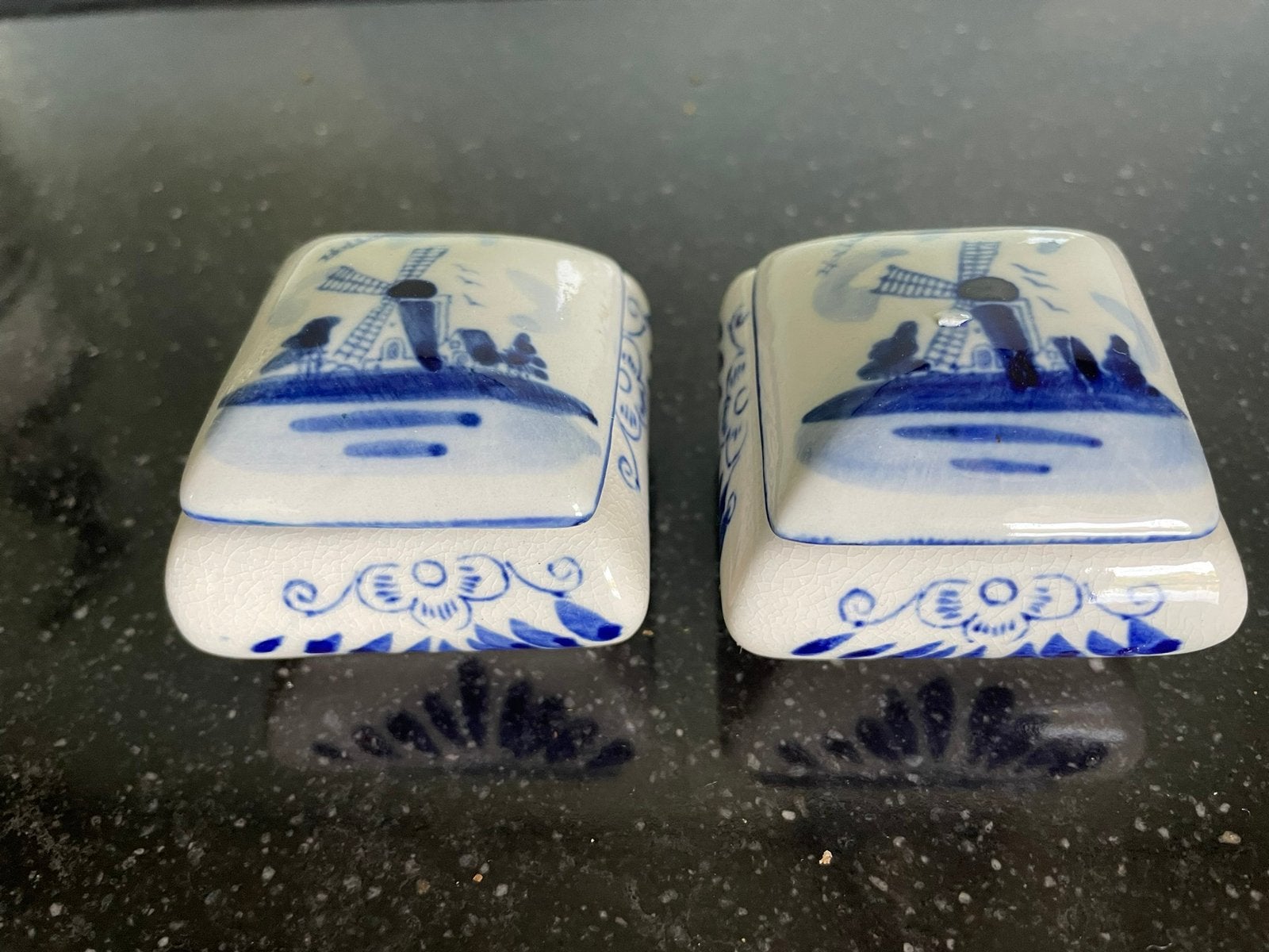 Delfts blauwe bakjes met losse deksels, Antiek en Kunst, Ophalen of Verzenden