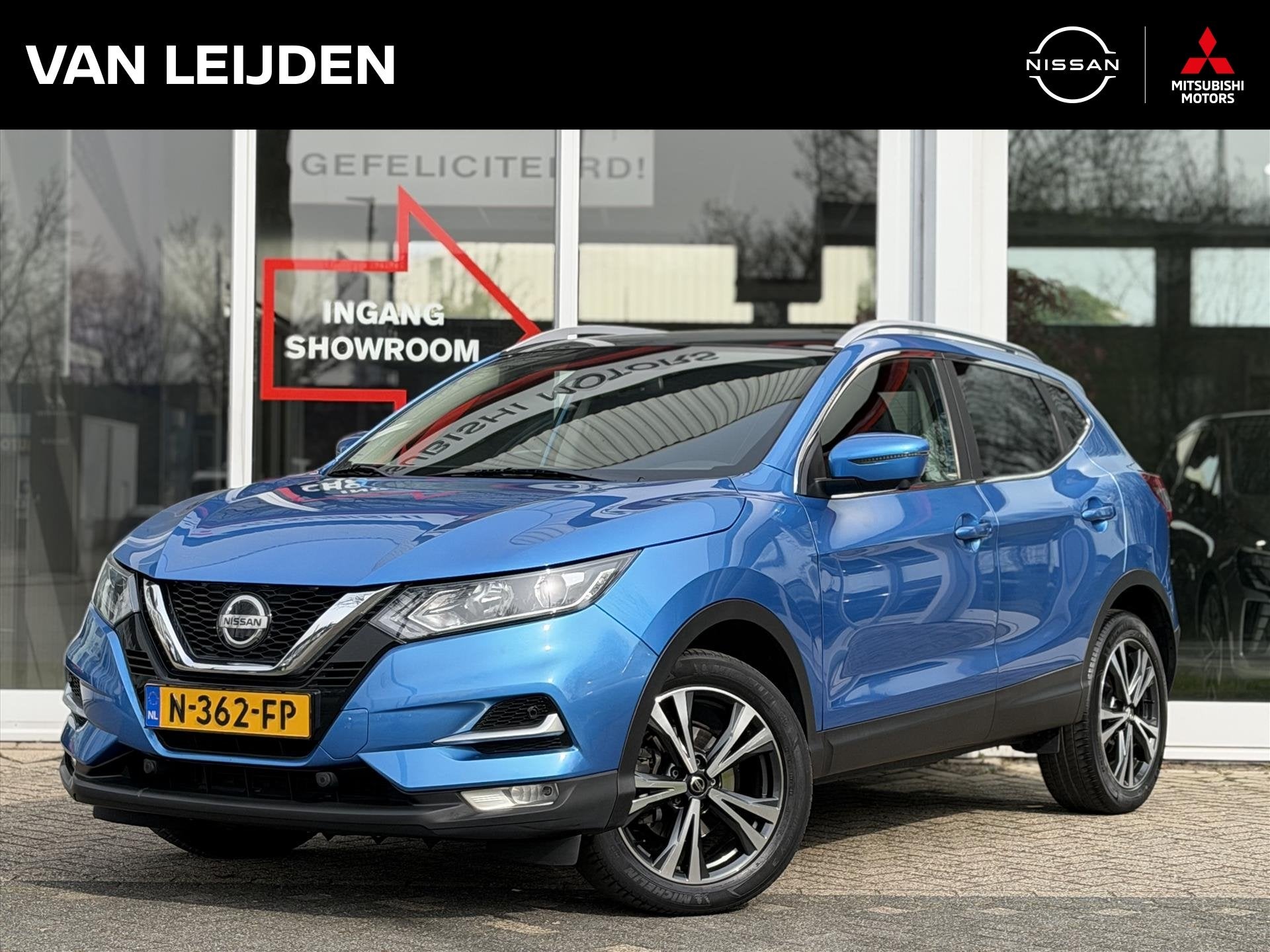 NISSAN Qashqai 1.3 DIG-T 140pk N-Connecta | Panoramadak | Na, Auto's, Keurmerk '100% Onderhouden', Gebruikt, 4 cilinders, Blauw