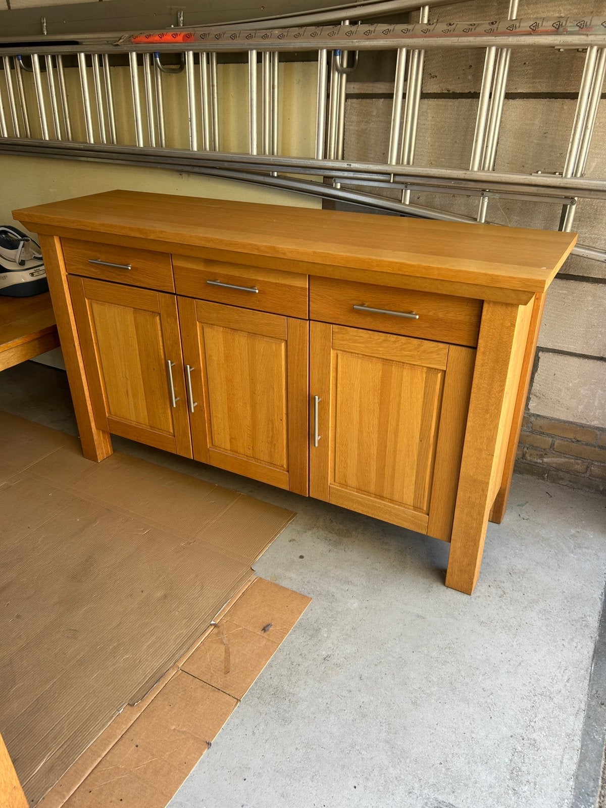 Dressoir licht eiken, Huis en Inrichting, Kasten | Dressoirs, Ophalen, Gebruikt, Met deur(en), 150 tot 200 cm