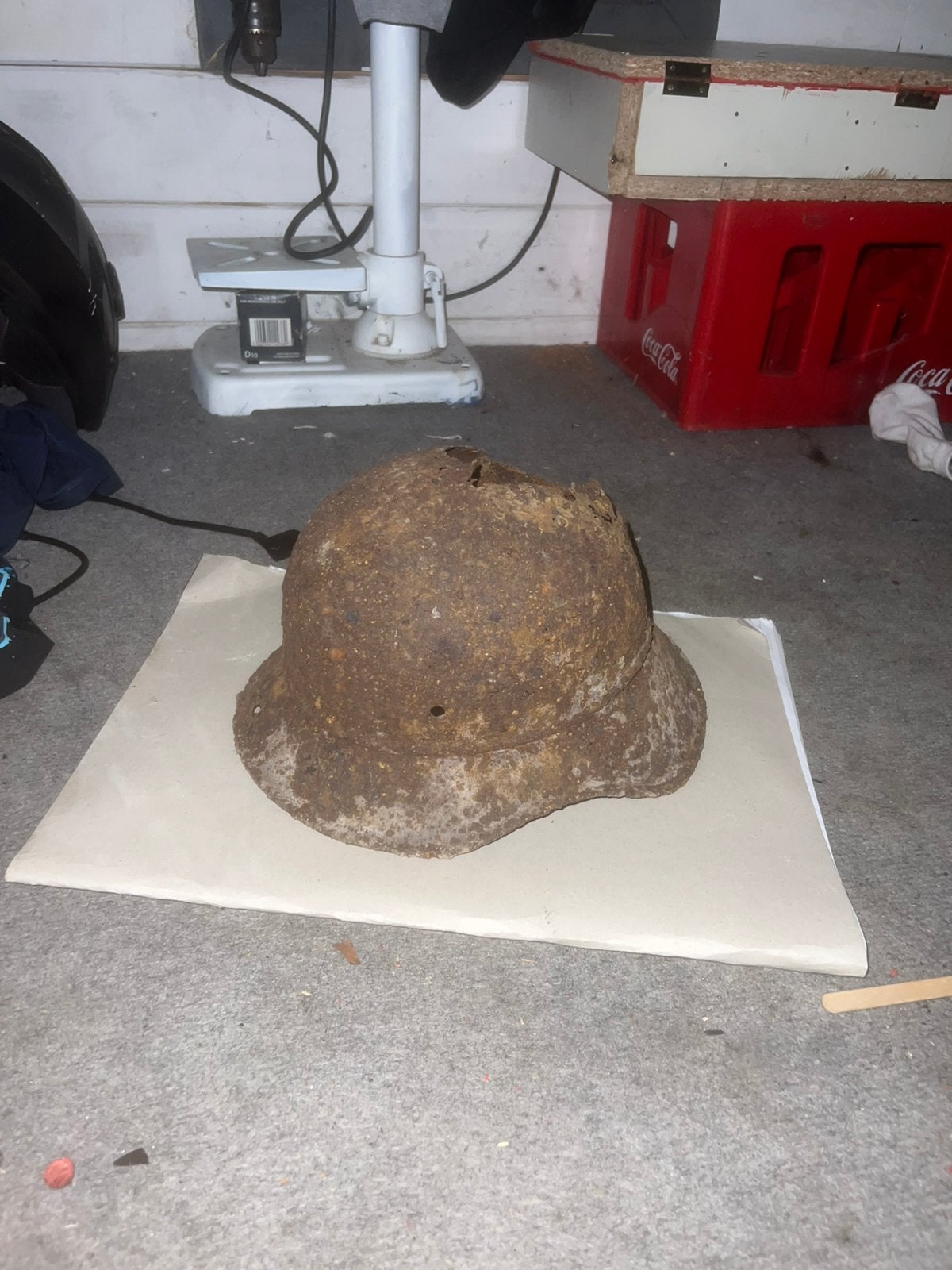 luftschutz helm WWII ww2, Ophalen, Zo goed als nieuw