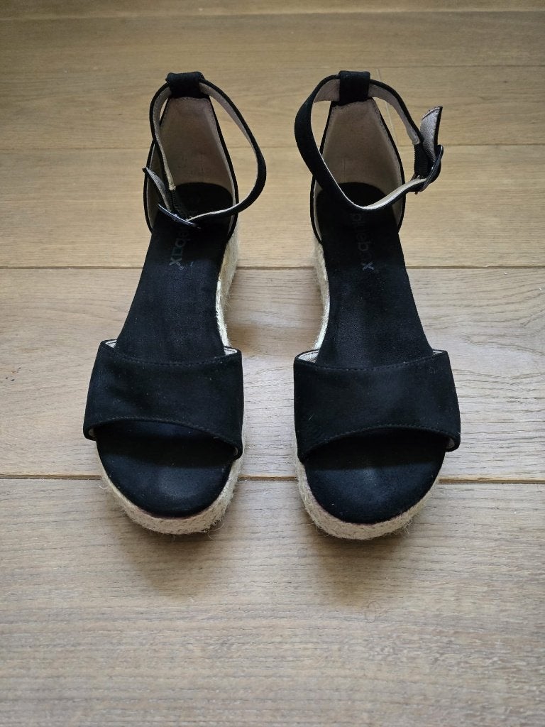 Blue Box dames sandaal zwart Maat 37, Blue Box, Zwart, Gedragen, Sandalen of Muiltjes