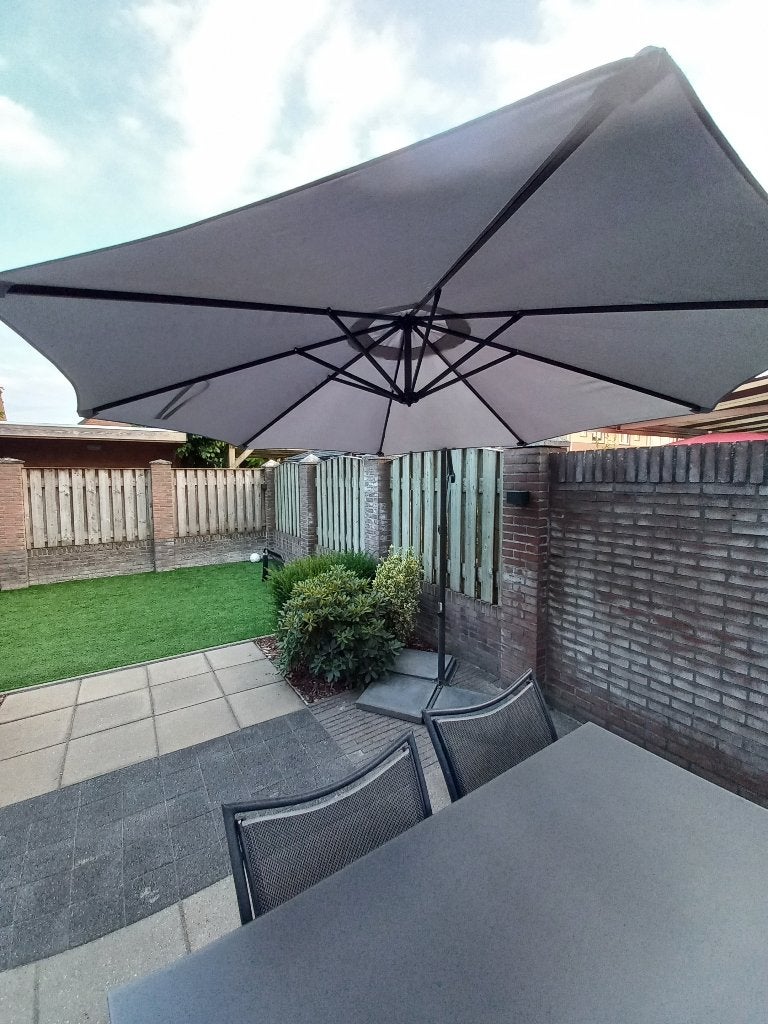 Parasol zwevend, Ophalen, Verstelbaar, 2 tot 3 meter, Zweefparasol