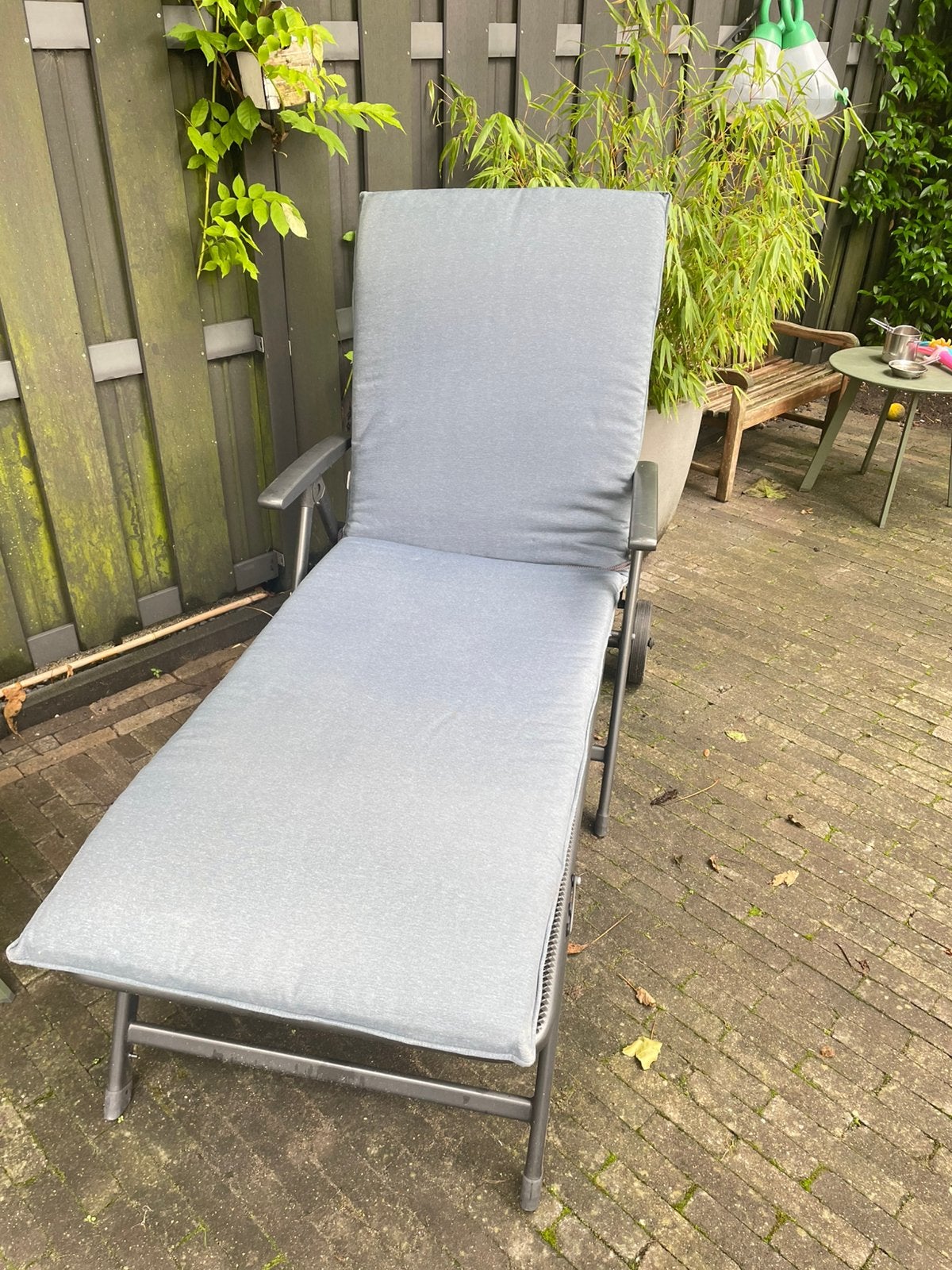 Kettler ligbed en kussen, Tuin en Terras, Ophalen, Gebruikt, Metaal