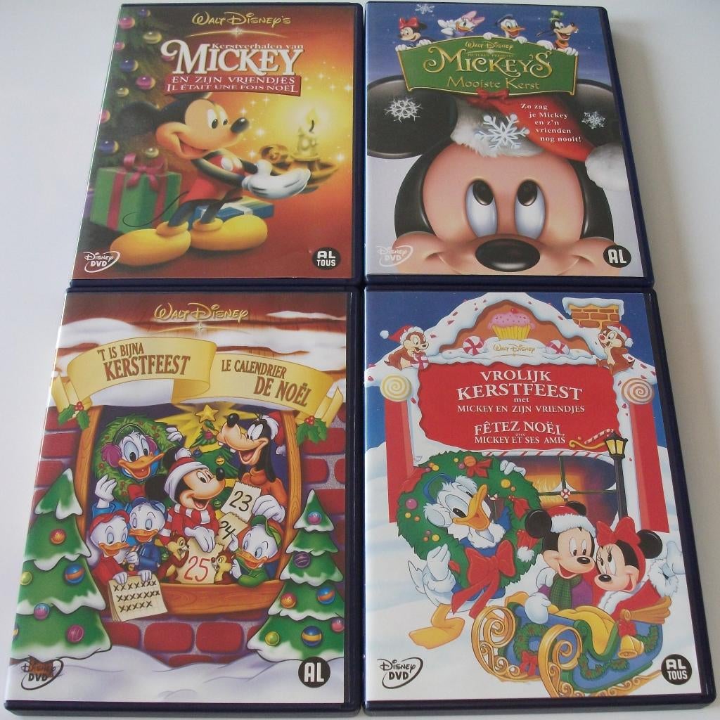 Dvd *** MICKEY MOUSE *** 4 stuks Walt Disney, Cd's en Dvd's, Alle leeftijden, Overige genres, Ophalen of Verzenden, Zo goed als nieuw